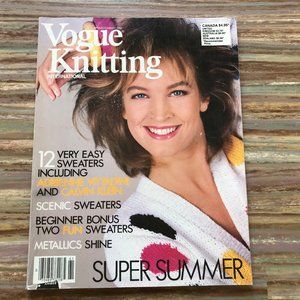 Vogue Knitting Intl Spring/Summer 1986 Magazine Vintage CINDY CRAWFORD